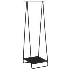 Černý kovový stojací věšák Yamazaki Tower 140 cm - Výška140 cm- Šířka 52 cm