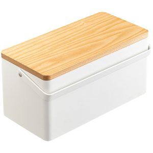 Bílý kovový organizér na šicí potřeby Yamazaki Tower 27 x 14 cm - Výška13