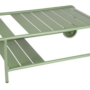 Kaktusově zelený kovový zahradní konferenční stolek Fermob Luxembourg 105 x 72 cm - Výška39 cm- Šířka 105 cm