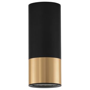 Černo-zlaté kovové bodové světlo Nova Luce Picto II. - Průměr6 cm- Světlo Hliník