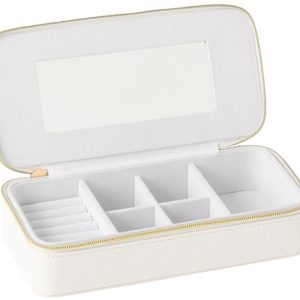 Bílá koženková šperkovnice J-line Jewly 24 x 11