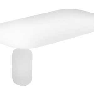 Bílý kovový zahradní konferenční stolek Fermob Bebop I. 120 x 70 cm - Výška29 cm- Šířka 120 cm