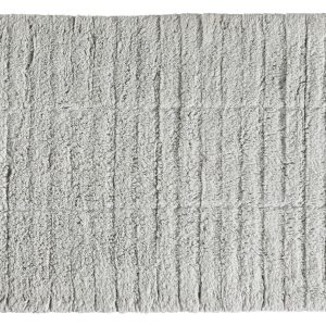 Zone Denmark Světle šedá bavlněná koupelnová předložka Tiles 50 x 80 cm - Výška50 cm- Šířka 80 cm