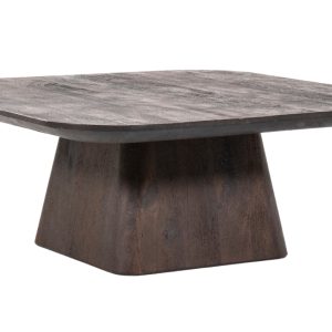 Eleonora Hnědý dřevěný konferenční stolek Aron 80 x 80 cm  - Výška32 cm- Deska Mangové dřevo