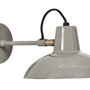 House Doctor Šedé kovové nástěnné světlo Desk - Výška12 cm- Šířka 30 cm