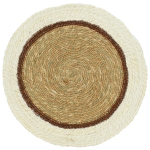 Södahl Bílé prostírání z přírodních vláken Sun 35 cm - Průměr35 cm- Prostírání 100% mořská tráva