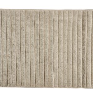 Zone Denmark Béžová bavlněná koupelnová předložka Inu 50 x 80 cm - Výška50 cm- Šířka 80 cm