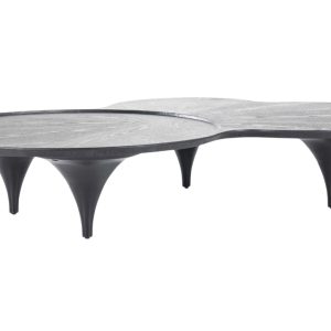 Eleonora Černý dubový konferenční stolek Fay 162 x 108 cm - Výška31 cm- Stolek Dubová dýha