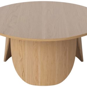 Bolia Dubový nízký konferenční stolek Peyote 80 cm - Výška35 cm- Průměr 80 cm