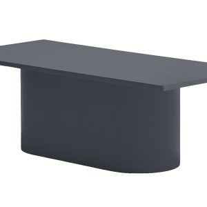 Antracitově šedý lakovaný konferenční stolek Teulat Totem 110 x 50 cm - Výška36 cm- Šířka 110 cm