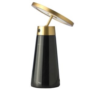 Černo-zlatá stolní LED lampa Angel Cerdá No. 8028 - Výška25