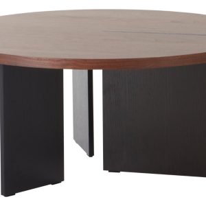 Jotex Ořechový konferenční stolek CUSCO 80 cm  - Výška37 cm- Průměr 80 cm