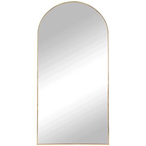 Nordic Living Mosazné závěsné zrcadlo Castillo 180 x 90 cm  - Výška180 cm- Šířka 90 cm
