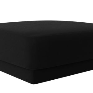 Micadoni Sametový taburet Miley 90 x 90 cm - Výška40 cm- Šířka 90 cm