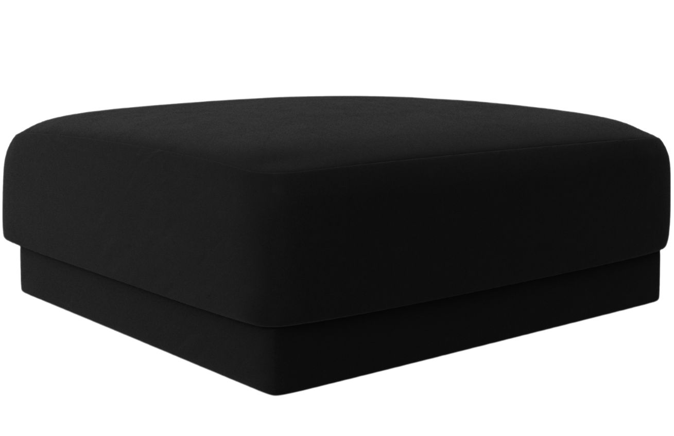 Micadoni Sametový taburet Miley 90 x 90 cm  - Výška40 cm- Šířka 90 cm