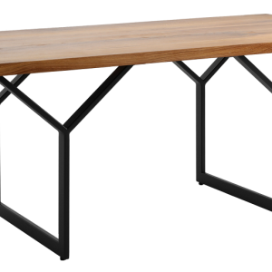 Nordic Design Přírodní masivní jídelní stůl Porto 180x90 cm s černou podnoží - Šířka180 cm- Hloubka 90 cm