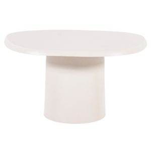 By-Boo Bílý hliníkový konferenční stolek Sten 71 x 57 cm - Výška36 cm- Šířka 71 cm